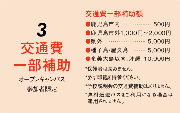 交通費一部補助